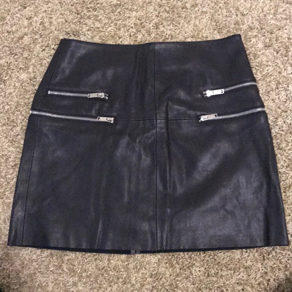 Zara Leather Mini Skirt